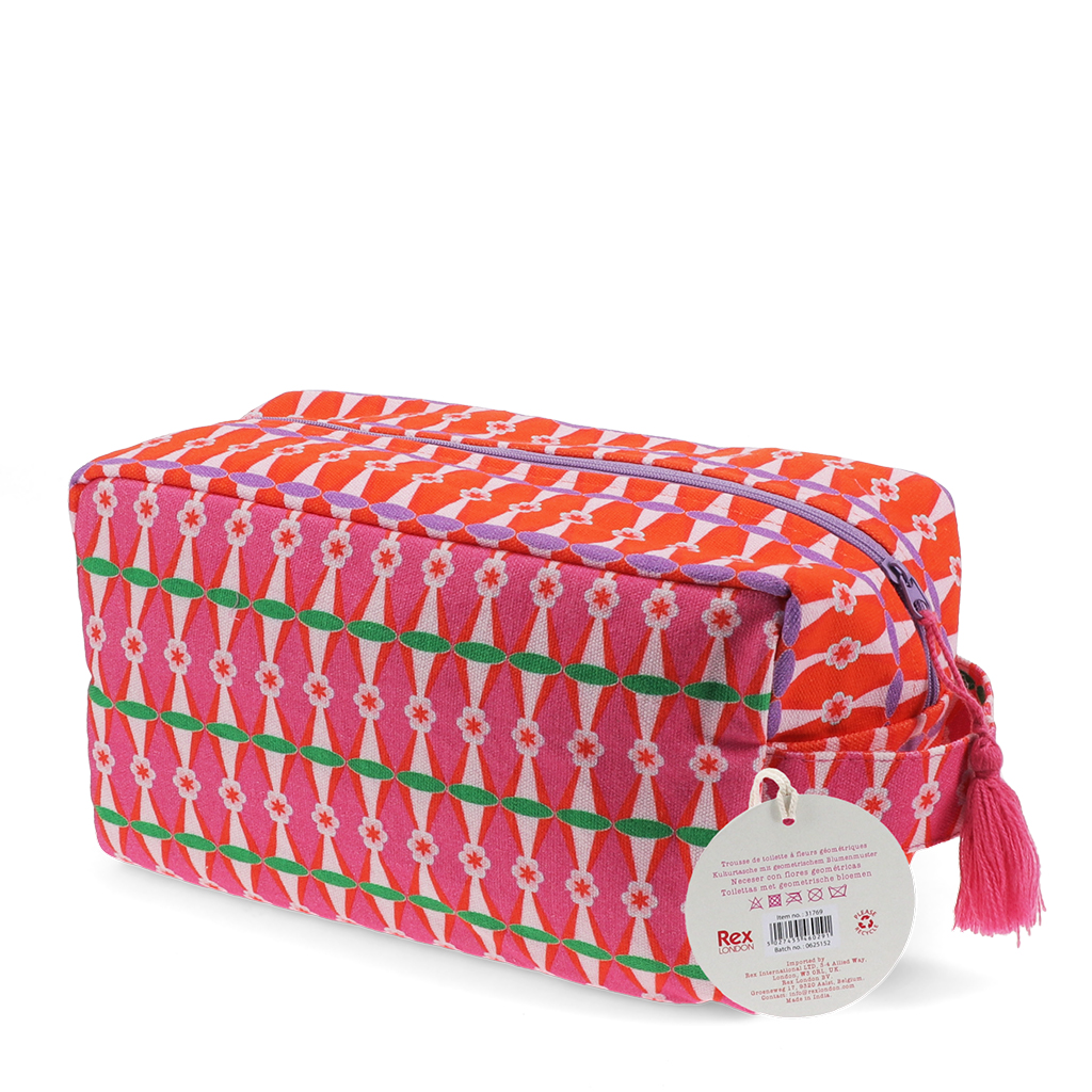 kulturbeutel - geometric flower