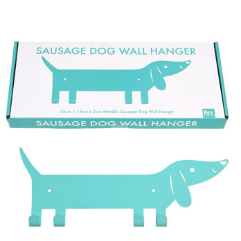 metal wall hanger - sausage dog