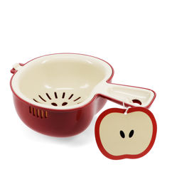 red apple draining basket
