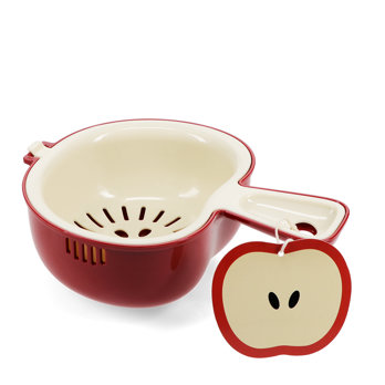 red apple draining basket