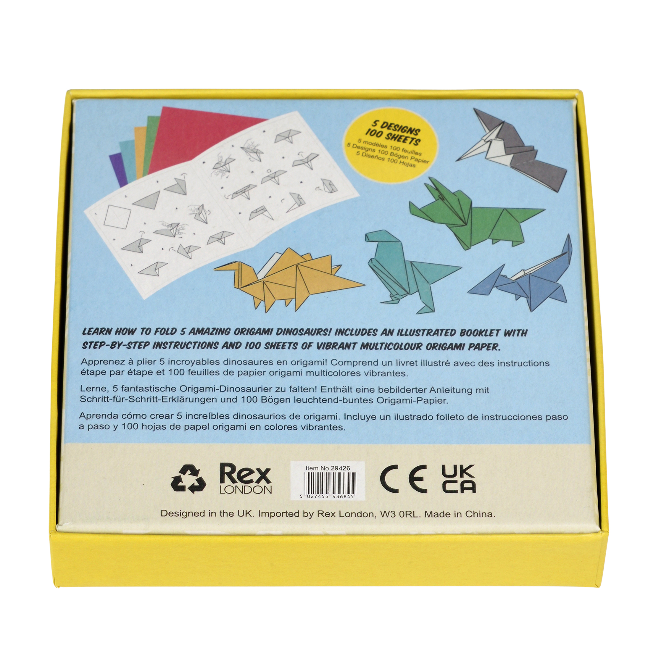 children's origami kit - prehistoric land