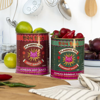boîtes de conservation moyennes (lot de 2) - flaming fox sauces