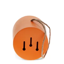 round bamboo fibre birdhouse - orange round bamboo fibre birdhouse - orange