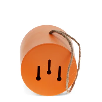 round bamboo fibre birdhouse - orange round bamboo fibre birdhouse - orange