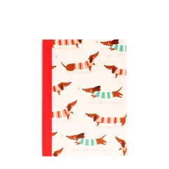 a6 notebook - sausage dog (pattern)