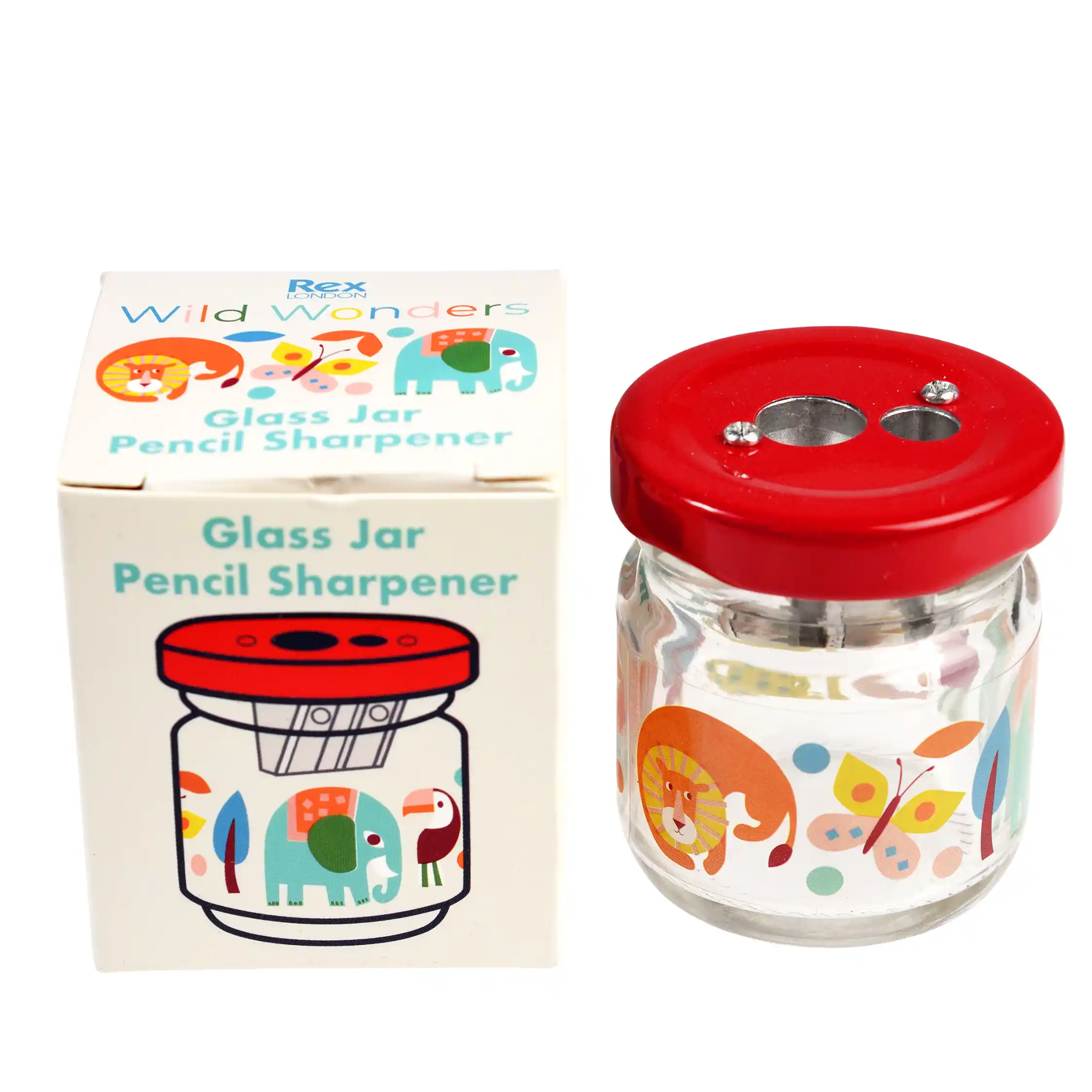 taille-crayon pot en verre wild wonders