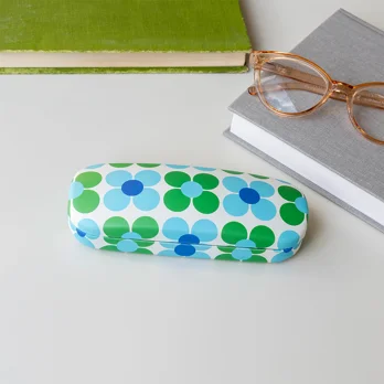 glasses case & cleaning cloth - blue and green daisy glasses case & cleaning cloth - blue and green daisy