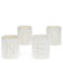 glossy ceramic tealight holders (set of 4) - noel