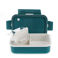 double wall lunch box with divider - blue