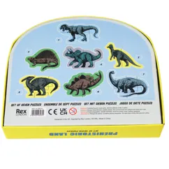 set of 7 dinosaur puzzles - prehistoric land set of 7 dinosaur puzzles - prehistoric land