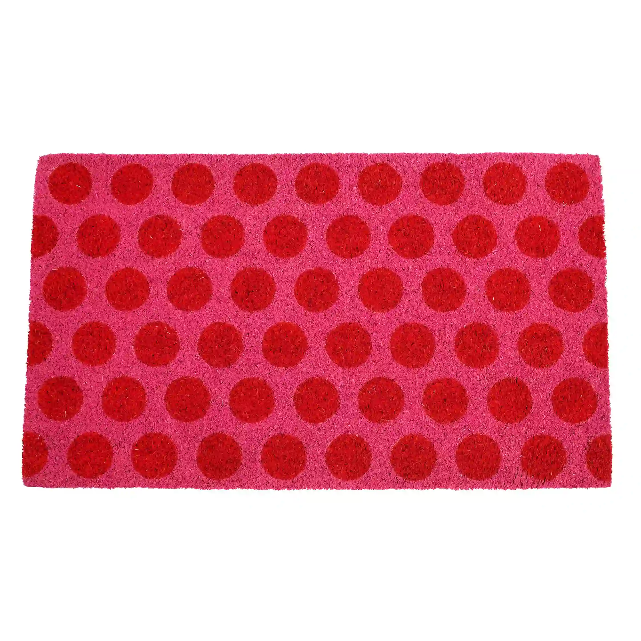 doormat - red on pink spotlight