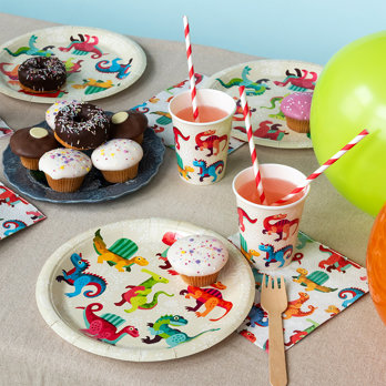 paper plates (pack of 8) - baby dinos