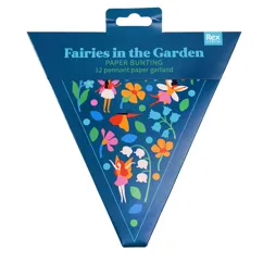 paper bunting (3 metres) - fairies in the garden paper bunting (3 metres) - fairies in the garden