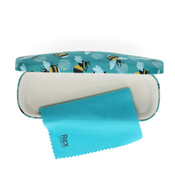 etui à lunettes et chiffon de nettoyage - bumblebee