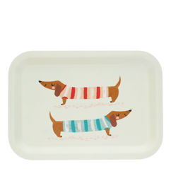 holztablett (28 x 20 cm) - sausage dog