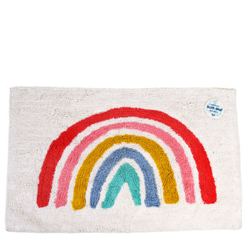 tufted cotton bath mat - rainbow
