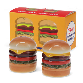 ceramic salt and pepper shakers - burgers
