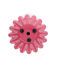 emaille-kerzenhalter mit gewölbtem tropfschutz in blumenform - lebhaftem pink