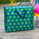 jumbo storage bag - green on blue spotlight