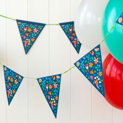 paper bunting (3 metres) - fairies in the garden