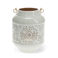 enamel tealight lantern - light grey