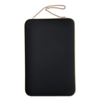 rectangular hanging mirror (29cm x 19cm) - gold tone