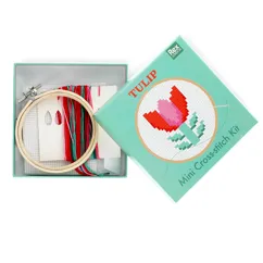 mini cross-stitch kit - tulip