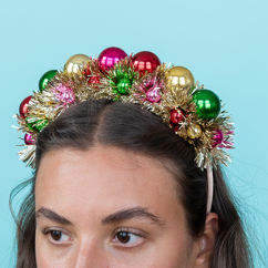 serre-tête de fête de noël – boules de noël