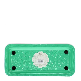 enamel trinket tray - green enamel trinket tray - green
