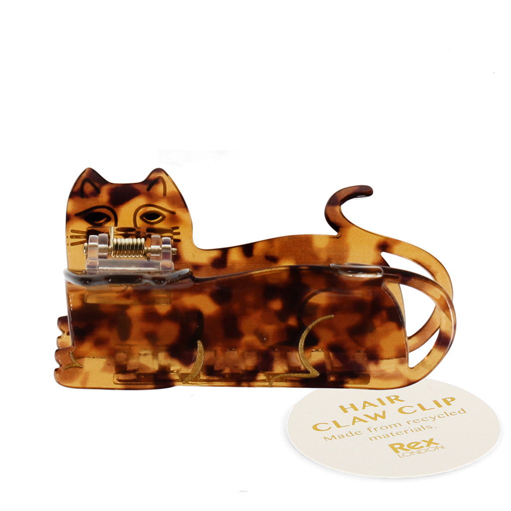 haarklammer - sitzende katze