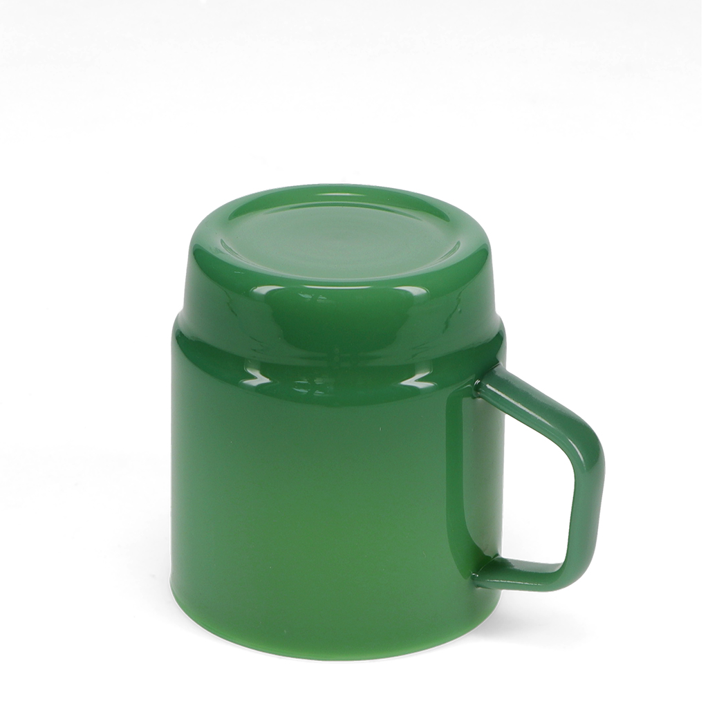 stacking glass coffee cup 280ml - jade green