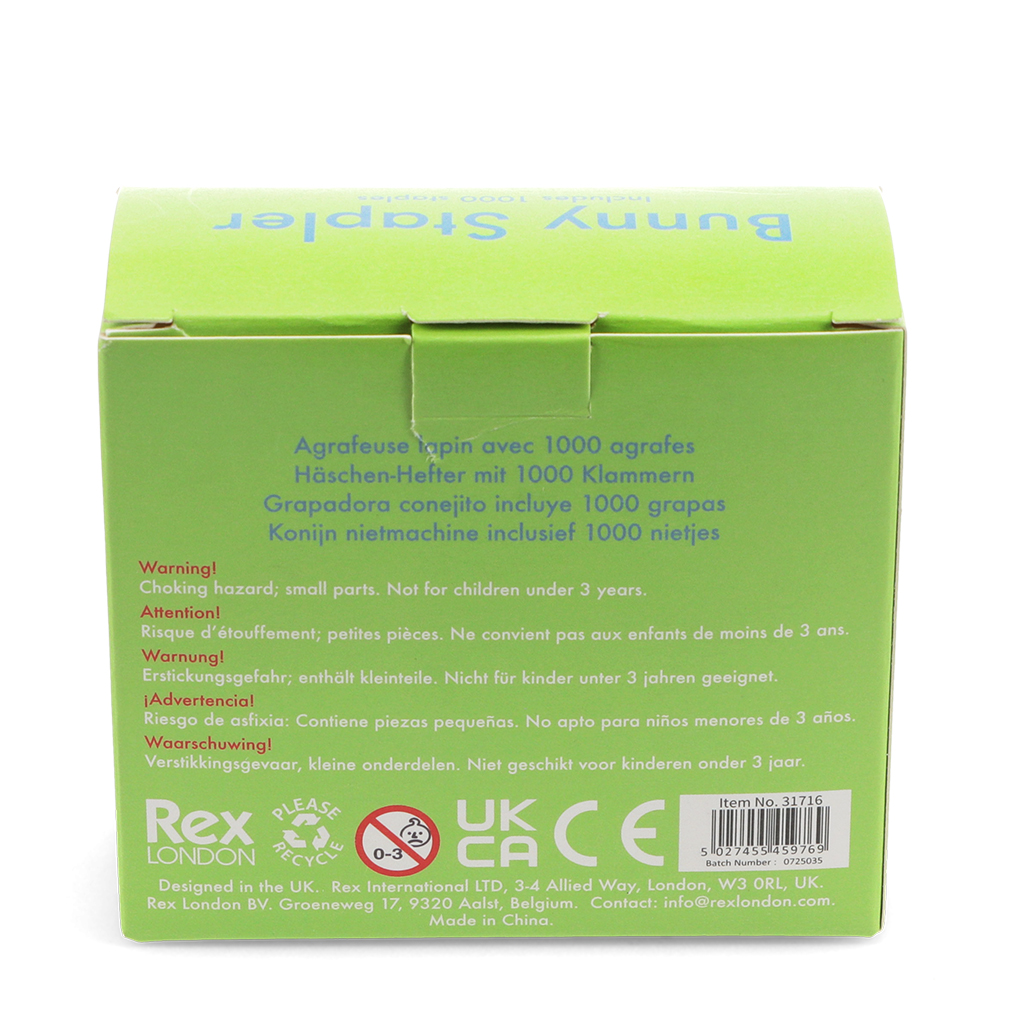 mini-hefter mit 1000 heftklammern - hase