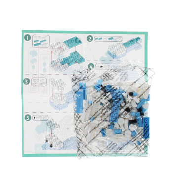 kit de construction de chien en briques - caniche