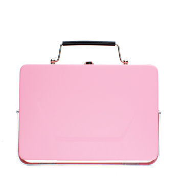 portable suitcase bbq - pink
