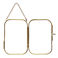 cadre suspendu arrondi en laiton 10x15cm