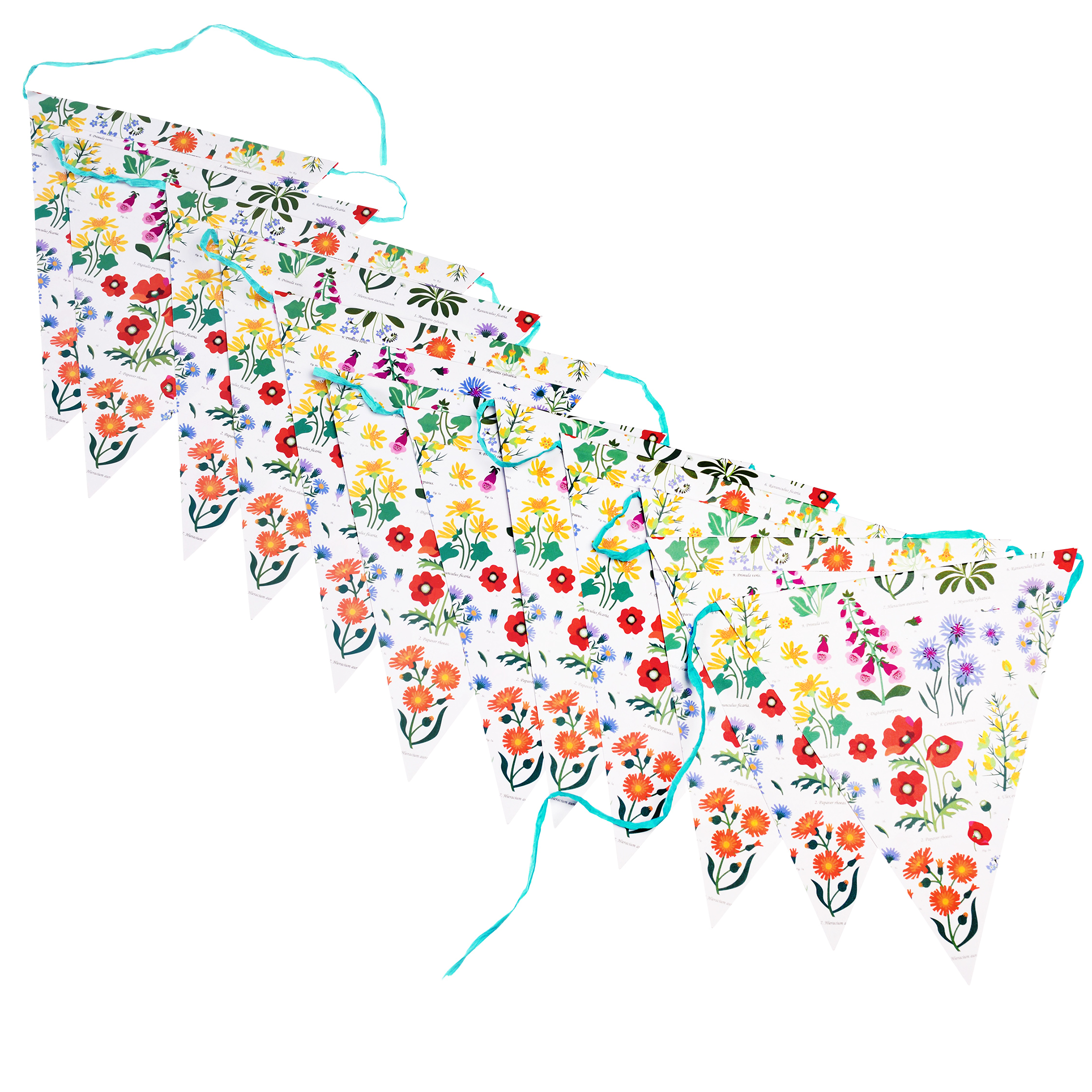 paper bunting (3 metres) - wild flowers