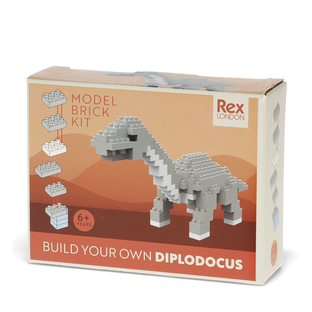 build your own dinosaur model brick kit - diplodocus