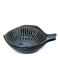 fish-shaped ceramic dipping bowl - radial lines