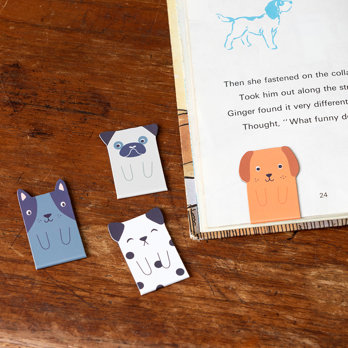 magnetic dog bookmarks (set of 4)