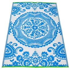 tapis de sol recyclé bleu 180x120cm