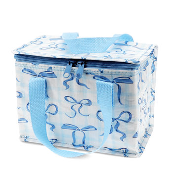 isolierte snacktasche - blue bows