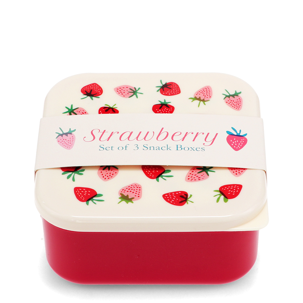 snack boxes (set of 3) - little strawberry