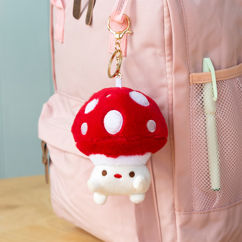 charm de sac en peluche - monsieur champignon