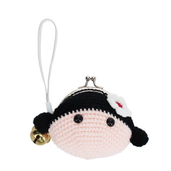 crochet purse with bell - girl