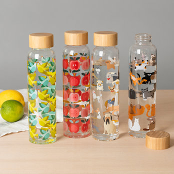 glass water bottle 420ml - best in show
