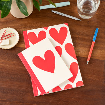 carnet a5 - coeurs