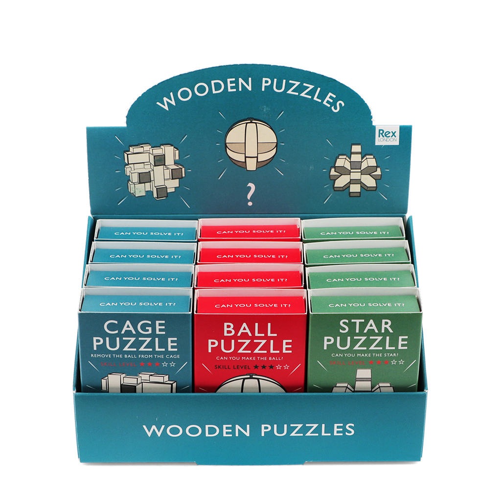 mini-puzzles en bois - assortis