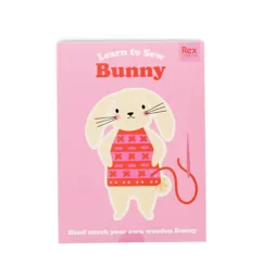learn to sew wooden hand-stitch set - bunny learn to sew wooden hand-stitch set - bunny