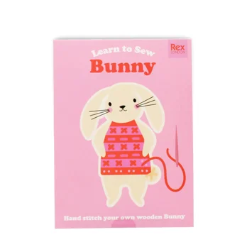 learn to sew wooden hand-stitch set - bunny learn to sew wooden hand-stitch set - bunny