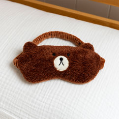 plush travel eye mask - bob bear